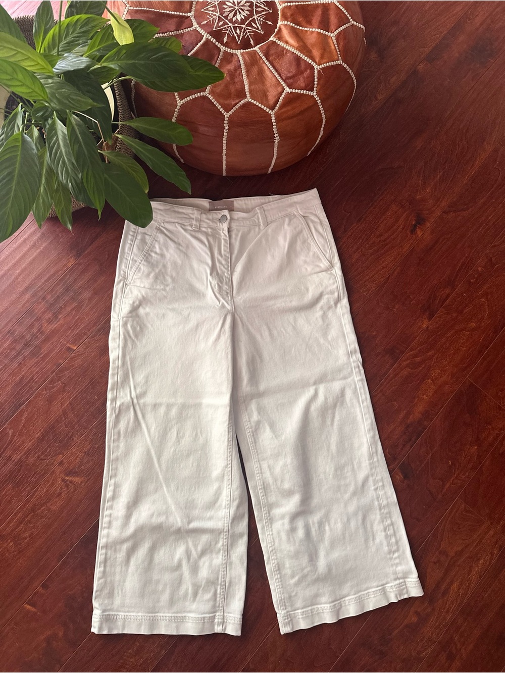 Everlane Utility Wide Leg Pants in White